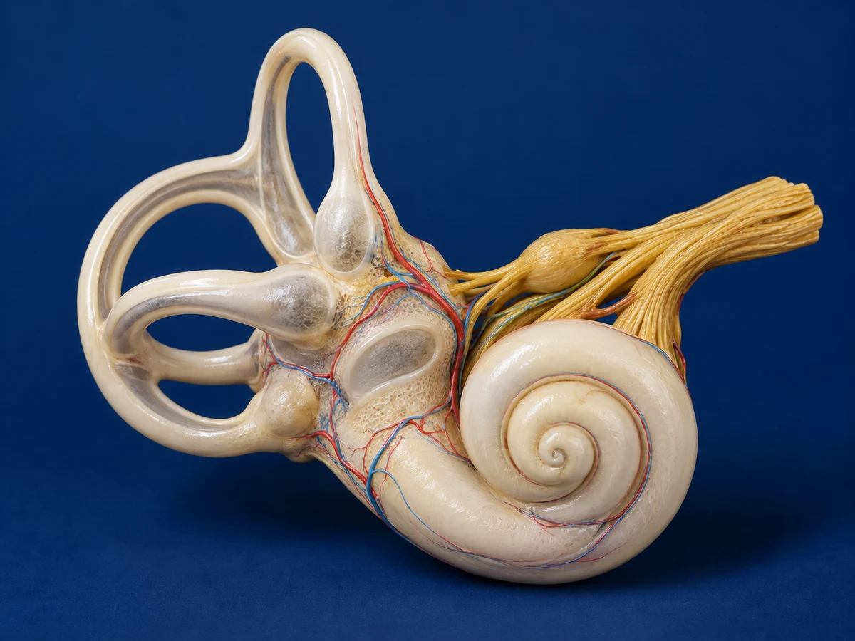 Anatomický model vnitřního ucha